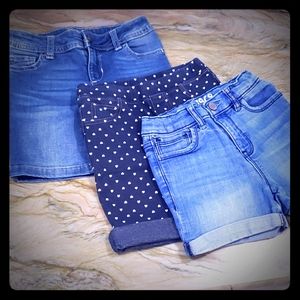 Girls Size 6 Denim Shorts Bundle